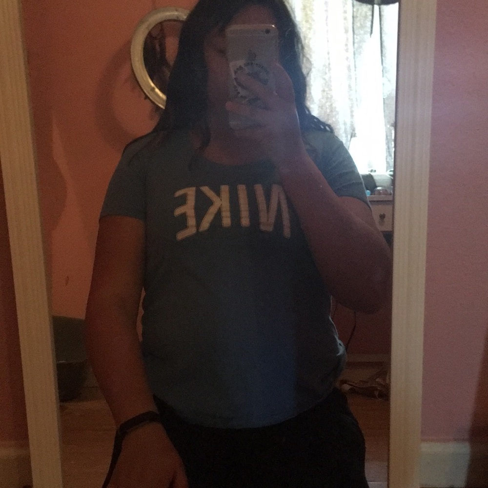 Light blue mike t shirt